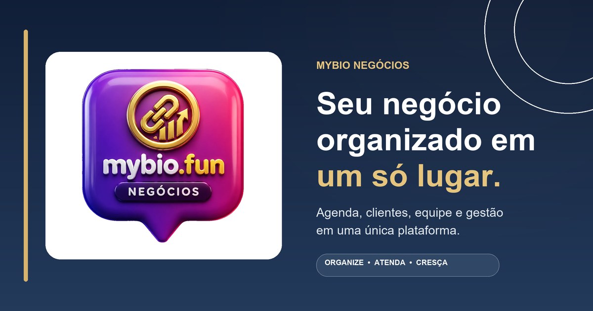 MyBio Negócios — plataforma para organizar agenda, clientes e operação