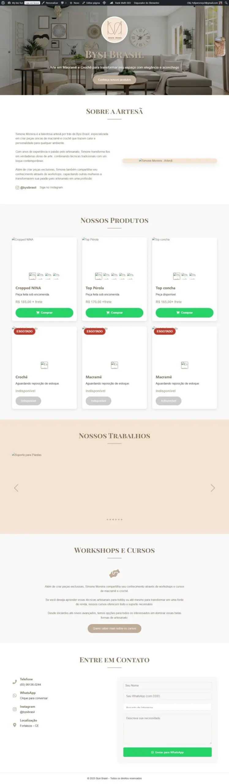 Sua loja online - Transforme sua Presença Online 1 Exemplo Loja 1